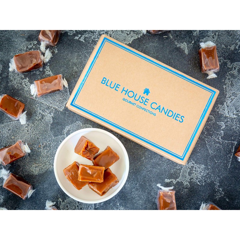Blue House Soft and Chewy Handcrafted Gourmet Caramel Candies, Gift
