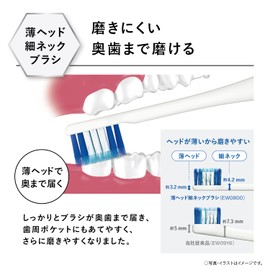 【正規品】Panasonic Replacement Brush Doltz Superfine Brush Compact, Set of 2 (6-Month Supply) Black EW0800-K