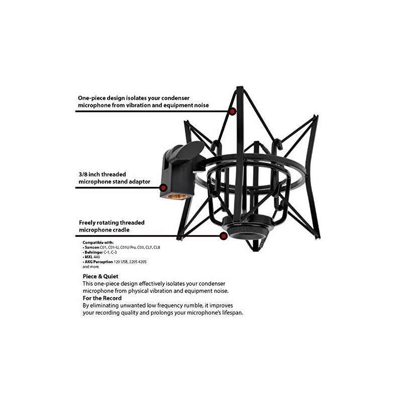 LyxPro Vocal Booth 40 Portable Acoustic Isolation Instrument Shield, Sound