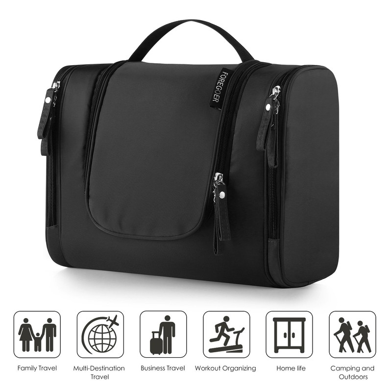 FOREGOER Large travel toiletry bag for hanging up for men