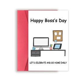 Asmallgf National Boss’s Day Card Gifts, Happy Bosses Day Card from Staff Employee, Gifts for Leader Manager Superior