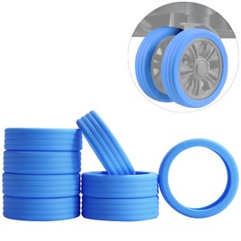 ZhaoCo Luggage Suitcase Wheels Cover 8Pack Carry on Luggage Wheels Covers for Most 8-Spinner Wheels Travel Luggage Cover (Blue)