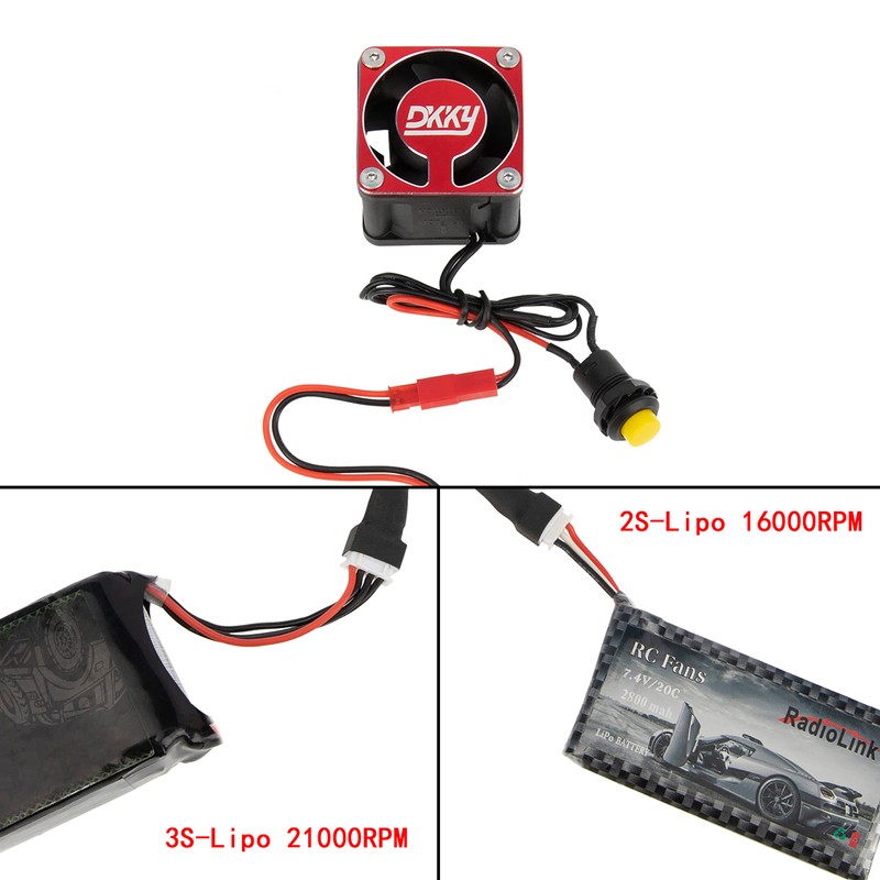 DKKY RC Car Motor Cooling Fan Heatsink with 21000 RPM