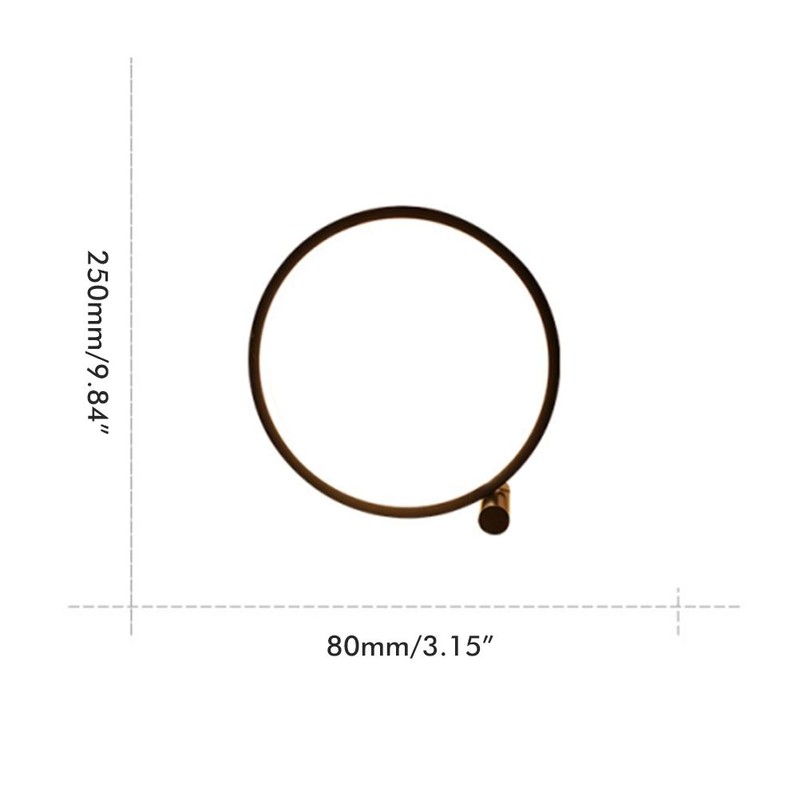 25CM Circular LED Bedroom Table Lamp Dimmable Round Decorative Night