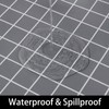 Spotjoy Rectangle Table Cloth, Elastic Fitted Flannel Backed Plastic Table