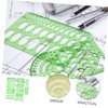 COHEALI 11pcs Stencils Geometric Ruler Stencil Set Plastic Measuring Templates