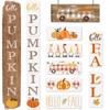 10 PCS Fall Stencils for Painting on Wood,Reusable Hello Pumpkin