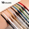 2PC Black Gel Eyeliner Pencil Set, Waterproof and Smudge-Resistant Long-Lasting