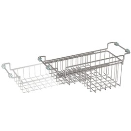 FavoThings Over The Kitchen Sink Caddy Sponge Holder Organizer Drying Rack Expandable for Sponge Brush Soap Dish Cloth Rag Expand from 12.25" to 17.25" for 11" to 15" Sink, Stainless Steel