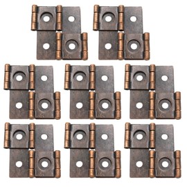 8 Pcs 47x47mm Double Acting Hinges Furniture Folding Screen Hinges, Antique Red