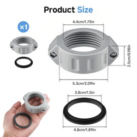 Pump Coupling Replacement P06574 Air Coupler Includes Air Coupler & Seal, Durable Leak-Proof Design Compatible with BestwayLay-Z-Spa AirJet Hot Tubs Coupler Connectors (Grey)