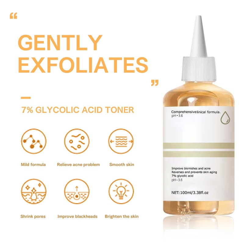100 ml Glycolic Acid Toner, Glycolic Acid Peeling 7% Ige