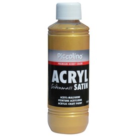 Acrylic Paint Gold 250 ml for Painting - Satin Matt - Piccolino Acrylic Paint for Hobby & Art Supplies