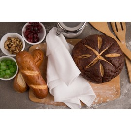 Sticky Toffee Cotton Terry Kitchen Dish Towel, 4 Pack, White, 28 in x 16 in