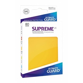 Ultimate Guard Supreme UX Card Sleeves (80 Piece), Yellow, Standard Size