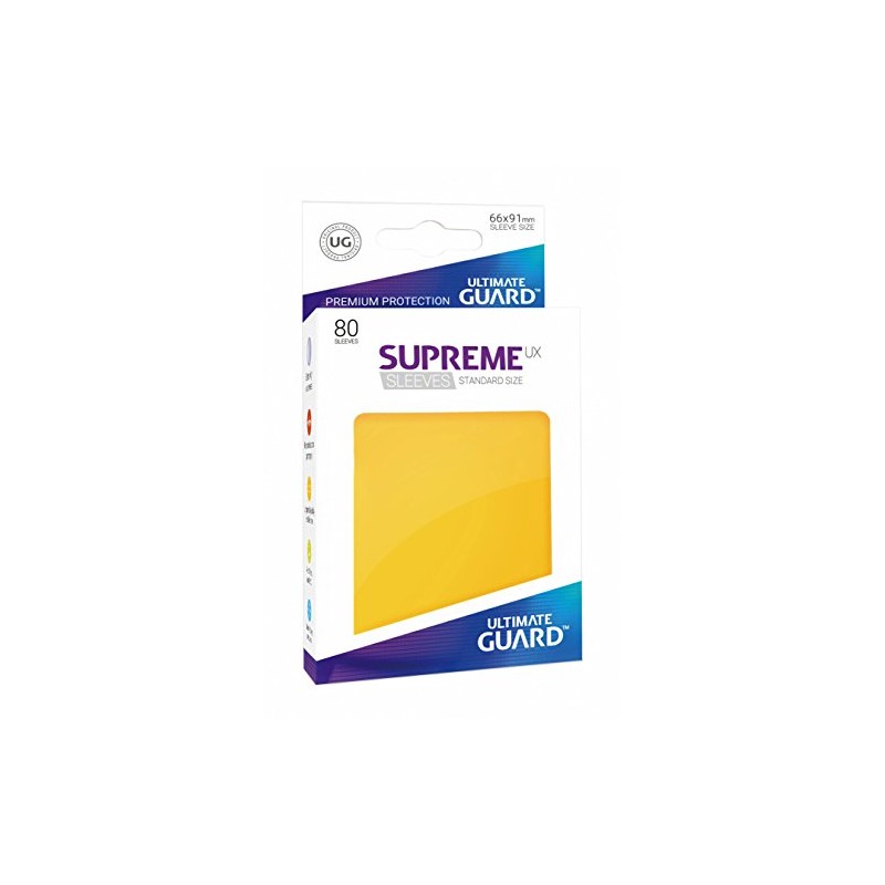 Ultimate Guard Supreme UX Card Sleeves (80 Piece), Yellow, Standard