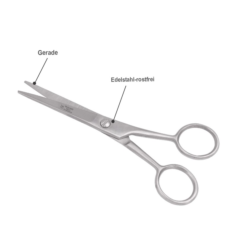 Masako Hair Scissors, Beard Scissors with One-Sided Micro Teeth Made