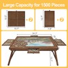 HALLYBEE Puzzle Table 1500 Pieces Wooden Puzzle Board with Legs,