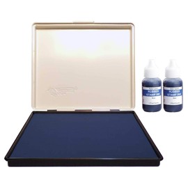 Infusion 7" x 8" Extra Large Industrial Stamp Ink Pad, Your Go to Large Stamp Ink Pad for Bright Color, Even Coverage and Durability, Blue Stamp Pad