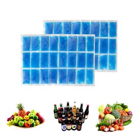 Large Ice Blanket Longer Cooling Durable Reusable Non Toxic Ice Blanket Freeze Ice Packs for Coolers Fishing Camping Keep Food BBQ Beverage Cooling delivery (14.76"x10.43" 2PCS)