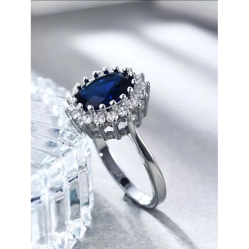 Dtup Anillo Lady Di Princesa Katte Con Estuche Reina Corona