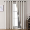 BULLPRINCESS Grommet Blackout Curtains for Bedroom, 52x84 inch Beige Panels