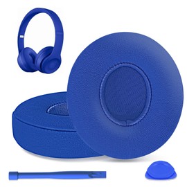 Replacement Ear Pads for Beats Solo 2 & Solo 3 Wired & Wireless Headphones, Ear Cushions, Ear Cups Cover Repair Parts (Blue)
