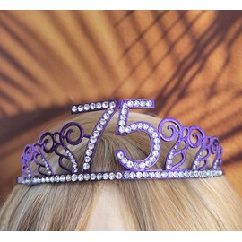 75th Birthday Tiara and Sash Cheers to 75 years Birthday Party Supplies Favors Favors Decorations