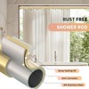 Emlaoe Gold Shower Curtain Rod 34-96 Inches(2.8-8ft) Never Rust Adjustable