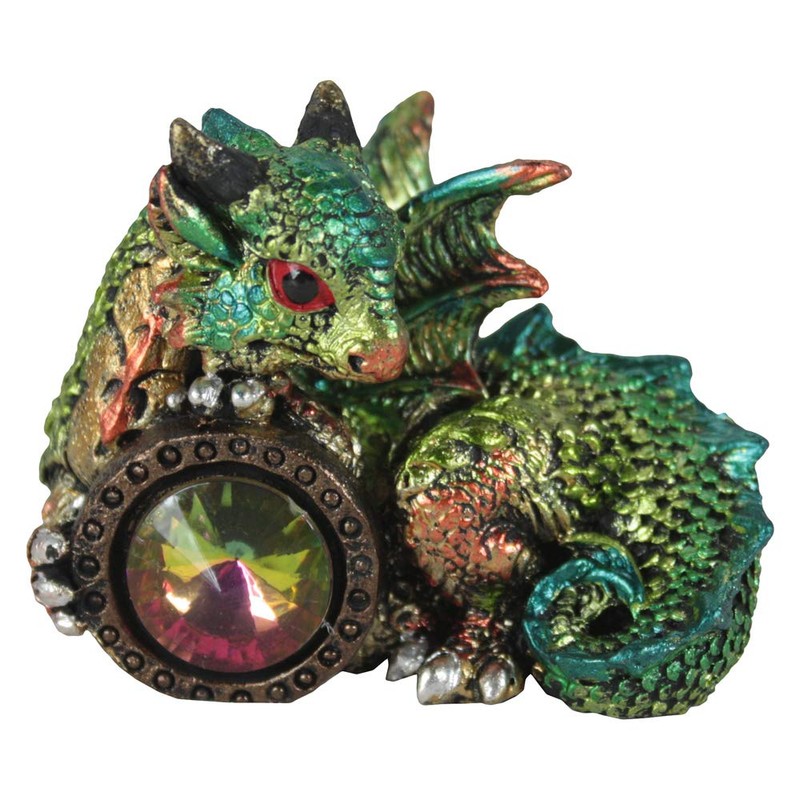 Nemesis Now Dragon's Reward Set of 4 5.5cm Figurines, Resin,
