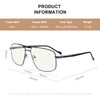 RB.Pilot Reading Glasses for Men Square Double Bridge Blue Light