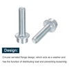 sourcing map M5x20mm Flanged Socket Head Cap Screws, 10pcs 8.8