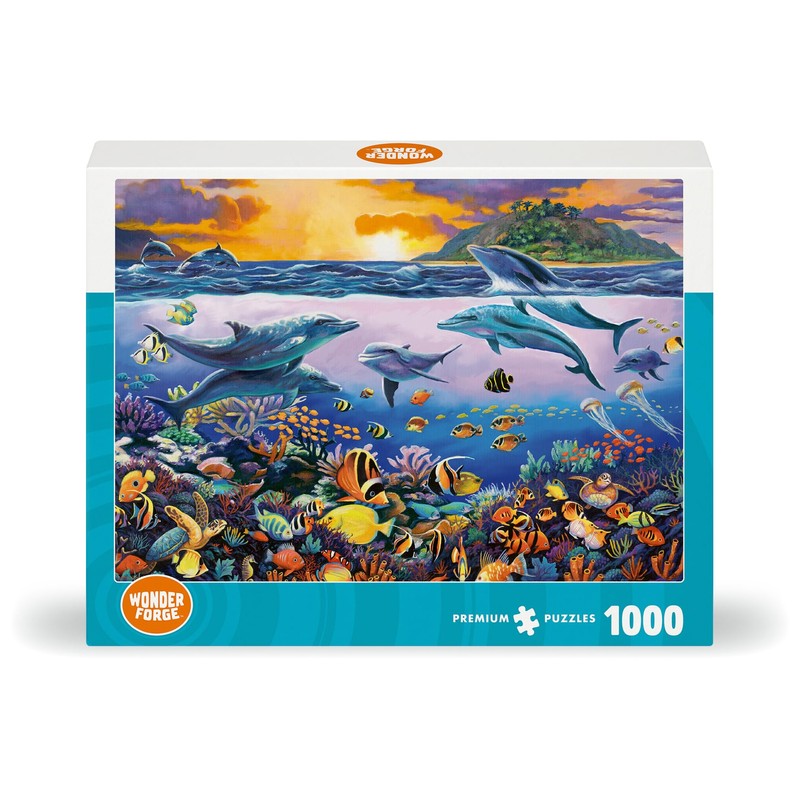 Wonder Forge Underwater Frolic 1000 Piece Jigsaw Puzzle for Adults