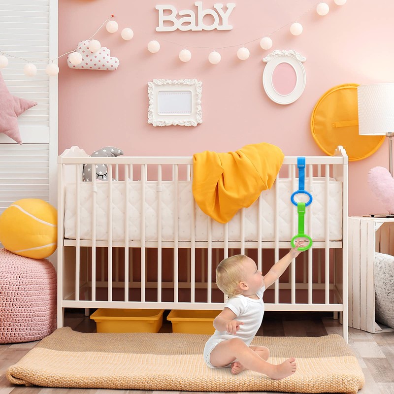 2 PCS Baby Playpen Pull Up Rings, Pull Up Handles