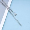YienDoo Unique Heart Crystal Bracelet Silver Arrow Hand Chain Pink