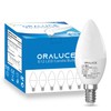 ORALUCE LED Chandelier Bulb, E12 LED, 40W Equivalent, Daylight, 6500K,