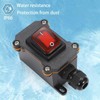 Meskliu Waterproof Inline Cord Switch,DPST DC 16A-24V,20A-12V Outdoor Start Stop