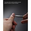 FERYES Cuticle Pusher with Fork, 2-in-1 Cuticle Trimmer Nail Care