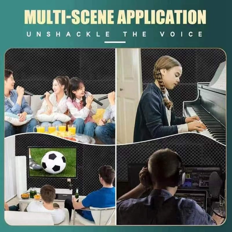 Micvtve 2 Pack Acoustic Foam Panels 48 X 24 X
