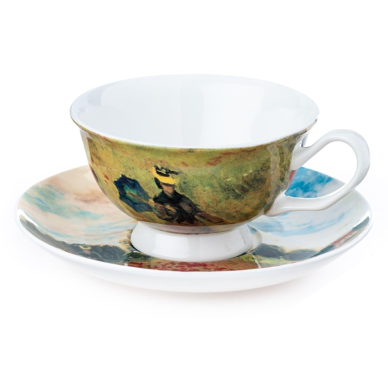 McIntosh MC0196 Claude Monet Poppies Tea Cup & Saucer, Multicolored