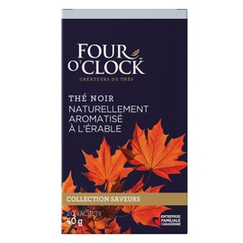 Four O'Clock Black Tea Maple, Kosher, Gluten-Free, 20 Count, 40g
