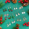 12 Pairs Christmas Earrings for Women Sparkling Christmas Tree Snowflake