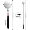 Telescoping Inspection Mirror, Circular Telescopic Mechanics Mirror Tool with Extended