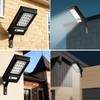 PCYIS Solar Street Lights Outdoor 2000LM, 6500K LED Solar Floodlight