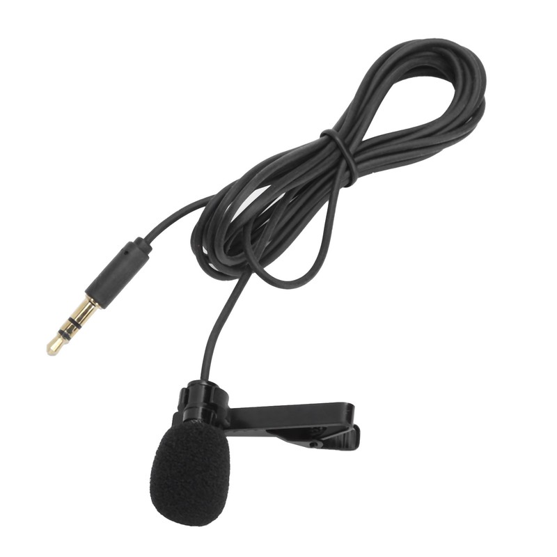 3.5mm Lavalier Lapel Microphone Clip on Hands Free Microphone for