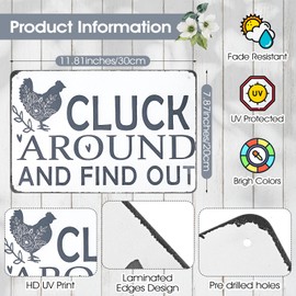 ElevateTech Chicken Coop Signs Kitchen Signs Wall Decor Vintage Chicken Coop Accessories Farmhouse Wooden Door Decoration Farm Garden Kitchen Lovers Home Kitchen Outdoor Decor (11.81 × 7.87 Inches)