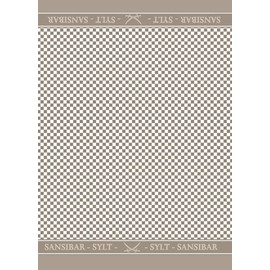 Sansibar Sylt Tea Towels Set, 3-Piece Set, 50 x 70 cm, Woven Sabre, 100% Cotton, Premium Quality, Two Different Designs, Absorbent, Skin-Friendly, Easy to Clean, Durable (Taupe)