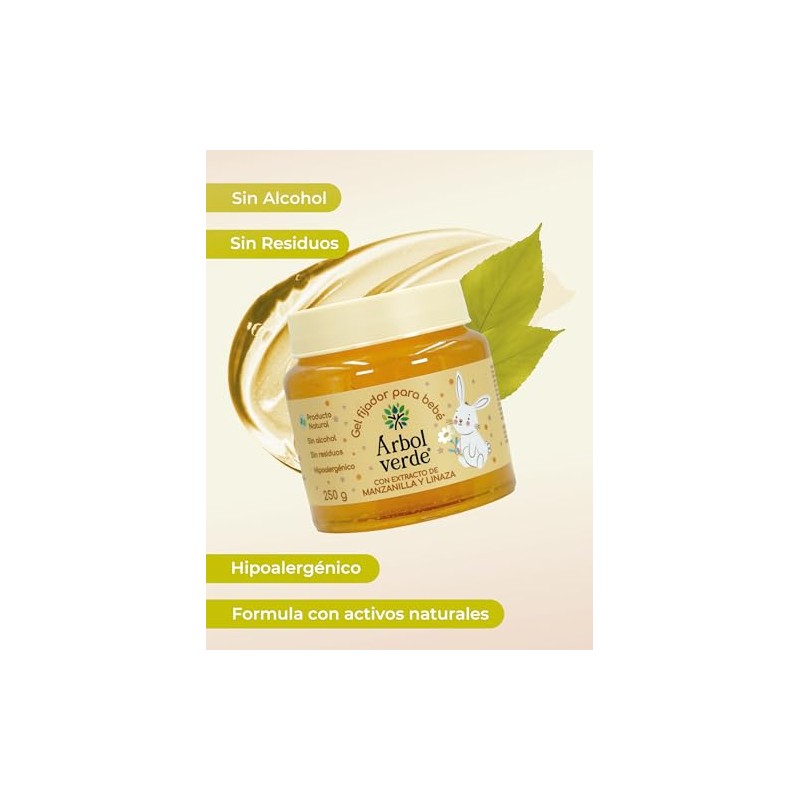 Gel Fijador para Bebé con Extracto de Manzanilla y Linaza