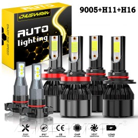 CHUSYYRAY For Jeep Grand Cherokee 2011 2012 2013 320W 6000K LED Headlight Fog Light Bulbs