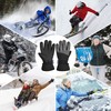 BRUBAKER Ski Gloves Waterproof and Windproof with Zip Pocket -
